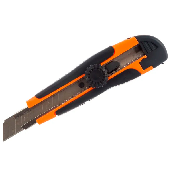 Нож с выдвижным лезвием 18 мм, двухкомпонентный корпус