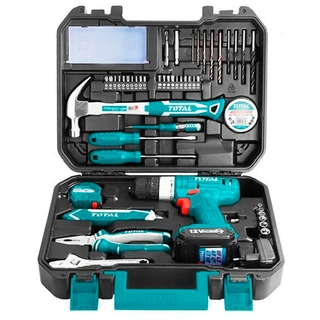 Набор инструментов с дрелью Total THKTHP11282 128 предметов