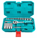 Набор головок Total 1/4"  THT141201 с трещоткой
