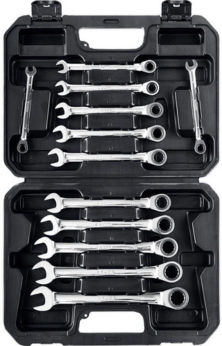 Набор трещоточных ключей Зубр 27073-H12 8-19мм  - фото 2