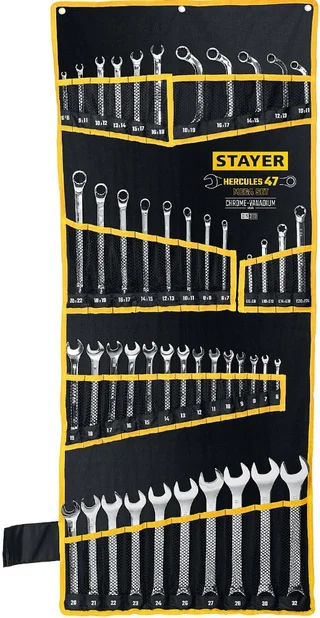 Набор гаечных ключей Stayer 27082-H47 6-32мм  - фото 2