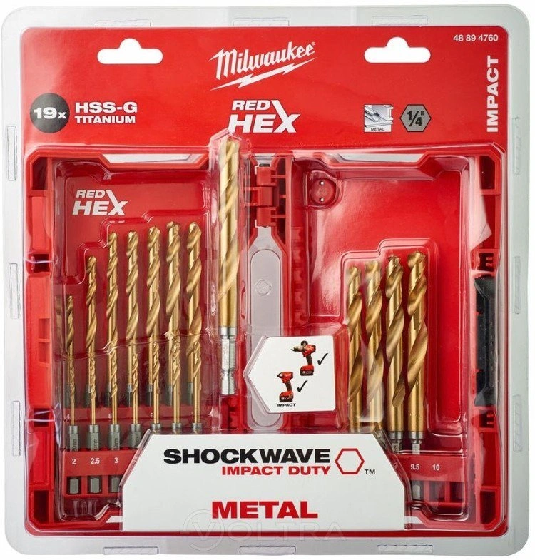 Набор инструментов Milwaukee 48894760 19 предметов 