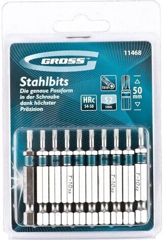 Набор бит Gross 11468 TORX 10 предметов 