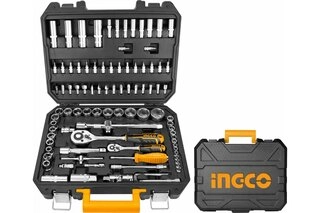 Набор головок 1/2" и 1/4" с трещоткой 94 шт INGCO INDUSTRIAL HKTS42941 