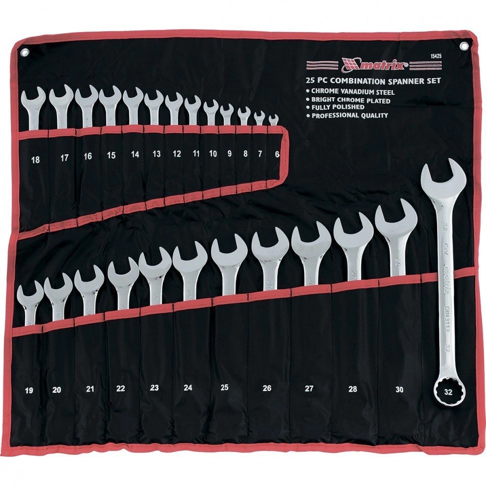 Набор ключей комбинированных Matrix 15425 25шт 