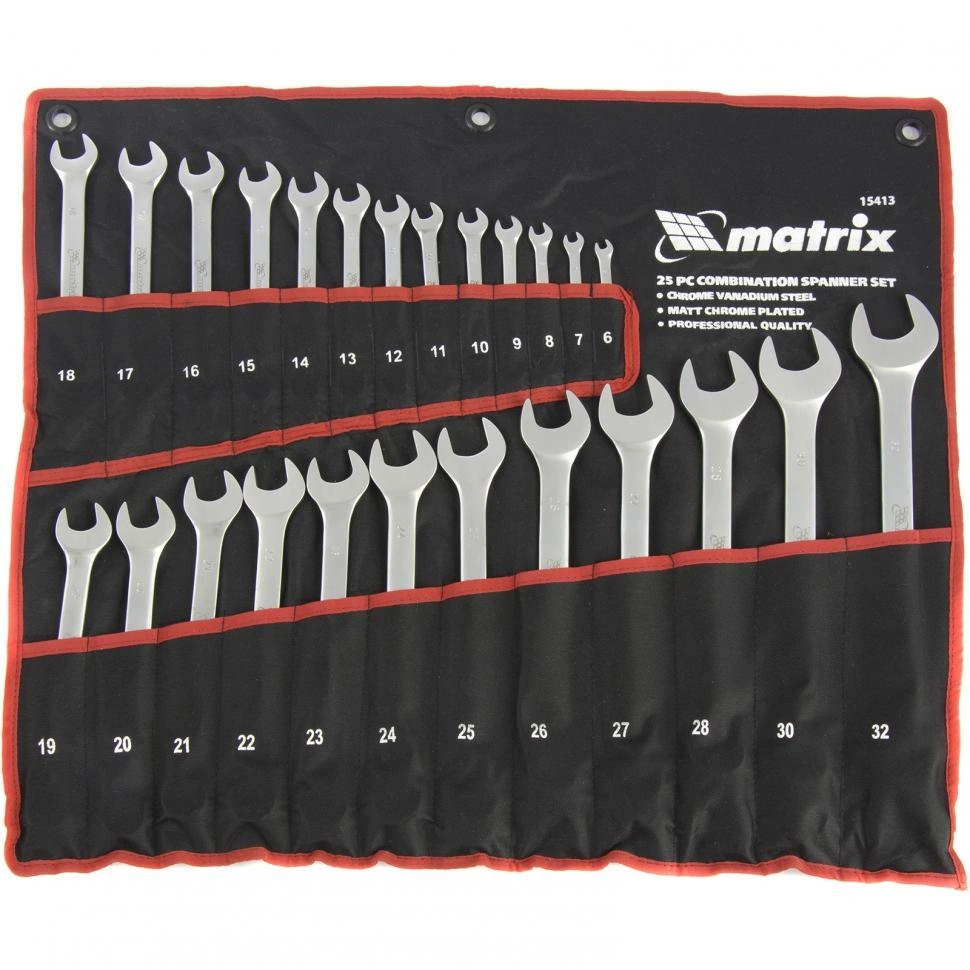 Набор ключей комбинированных Matrix 15413 25шт 