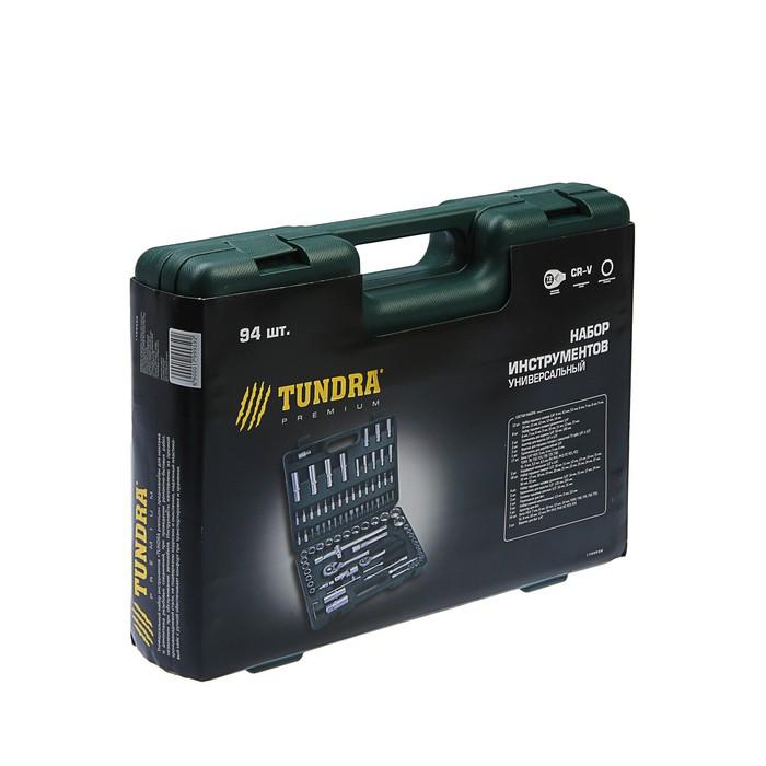 Набор инструмента TUNDRA Premium, универсальный в кейсе, с 12-гранными головками, 94 пр. 