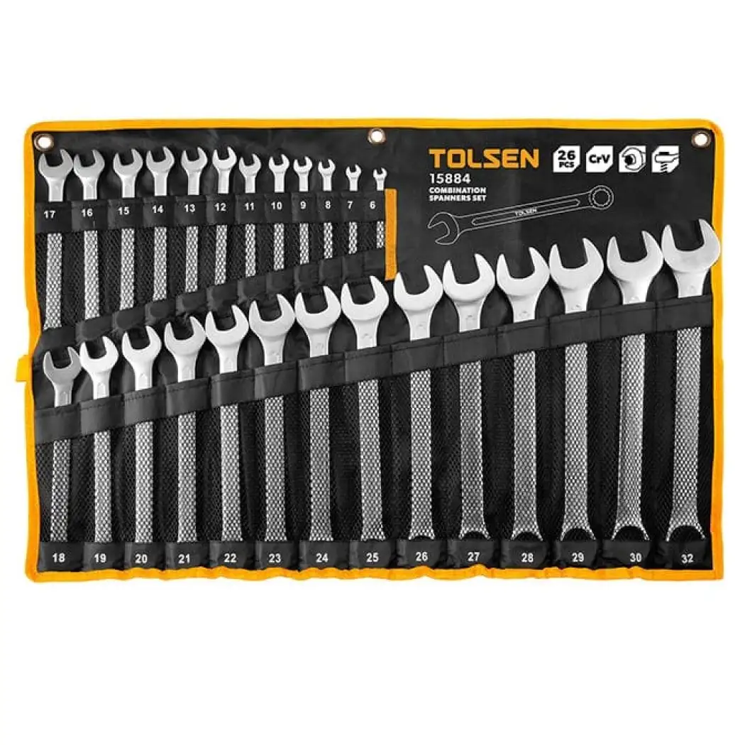 Ключи гаечные TOLSEN комбинированные набор 26 шт. 6-32мм Industrial 15884 