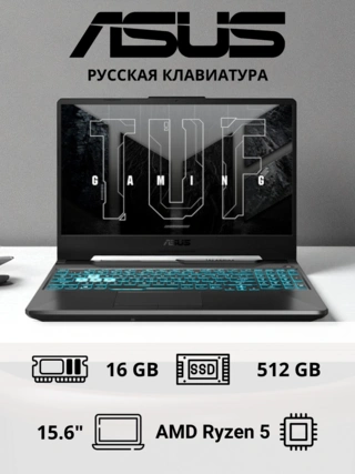 Ноутбук Asus TUF Gaming A15 FA506NC-HN065 Ryzen 5 7535HS 16 GB / SSD 512 GB / GeForce RTX 3050 4GB / NO OS / 90NR0JF7-M005F0 - фото 2