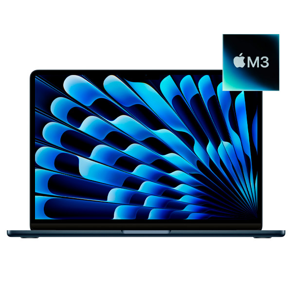Ноутбук Apple MacBook Air 2024 M3 / 13″ / 8GB / SSD 512GB / MacOS / Midnight / MRXW3RU/A