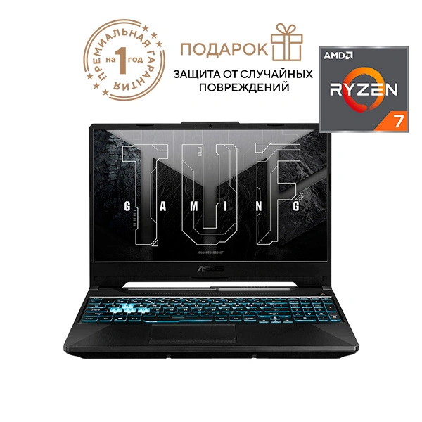 Ноутбук Asus TUF Gaming A15 FA506NFR-HN004 Ryzen 7-7435HS 8GB / SSD 512GB / RTX 2050 4GB / NO OS / 90NR0JU7-M006T0