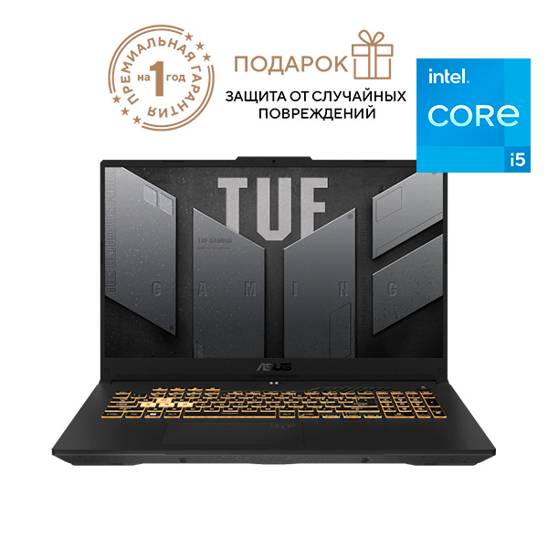 Ноутбук ASUS TUF Gaming F17 FX707ZC4-HX076 Intel Core i5 12500H 16 GB / SSD 512 GB / RTX 3050 4GB / NO OS / 90NR0GX1-M00610