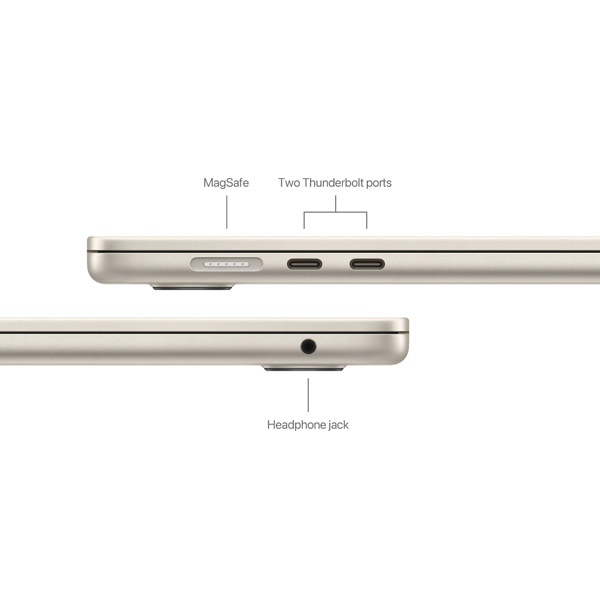 Ноутбук Apple MacBook Air 2024 M3 / 15″ / 24GB / SSD 512GB / MacOS / Starlight / MC9K4RU/A - фото 6