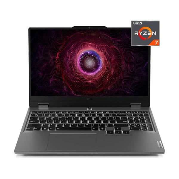 Комплект Ноутбук LENOVO LOQ 15ARP9 Ryzen 7 7435HS 24GB / SSD 1TB / GeForce RTX 4070 8GB / NO OS / 83JC00BRRK + Рюкзак для ноутбука Lenovo IdeaPad Gaming Modern Backpack White  - фото 2