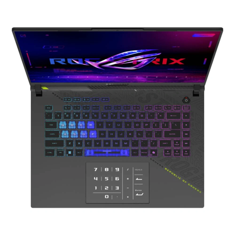 Ноутбук Asus ROG Strix G16 / G614FR-S5177 / AMD® Ryzen™ 9 9955HX 32 GB / SSD 1T / RTX 5070 TI 12GB / NO OS / R9321TSG57TIN - фото 4