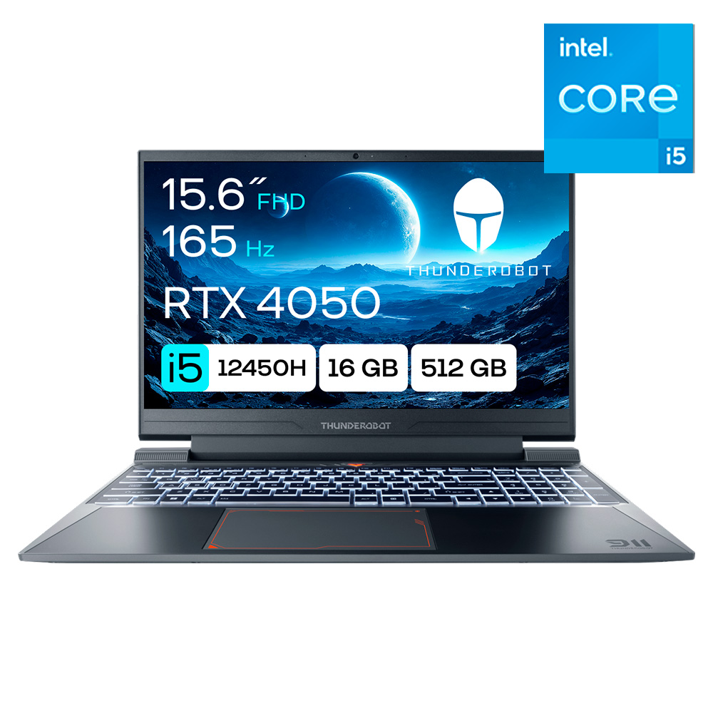 Ноутбук Thunderobot 911 X Wild Hunter G2D / Intel Core i5 12450H / 16 GB / SSD 512GB / RTX 4050 6GB / NO OS / I5165SG45N Ноутбук Thunderobot 911 X Wild Hunter G2D / Intel Core i5 12450H / 16 GB / SSD 512GB / RTX 4050 6GB / NO OS / I5165SG45N