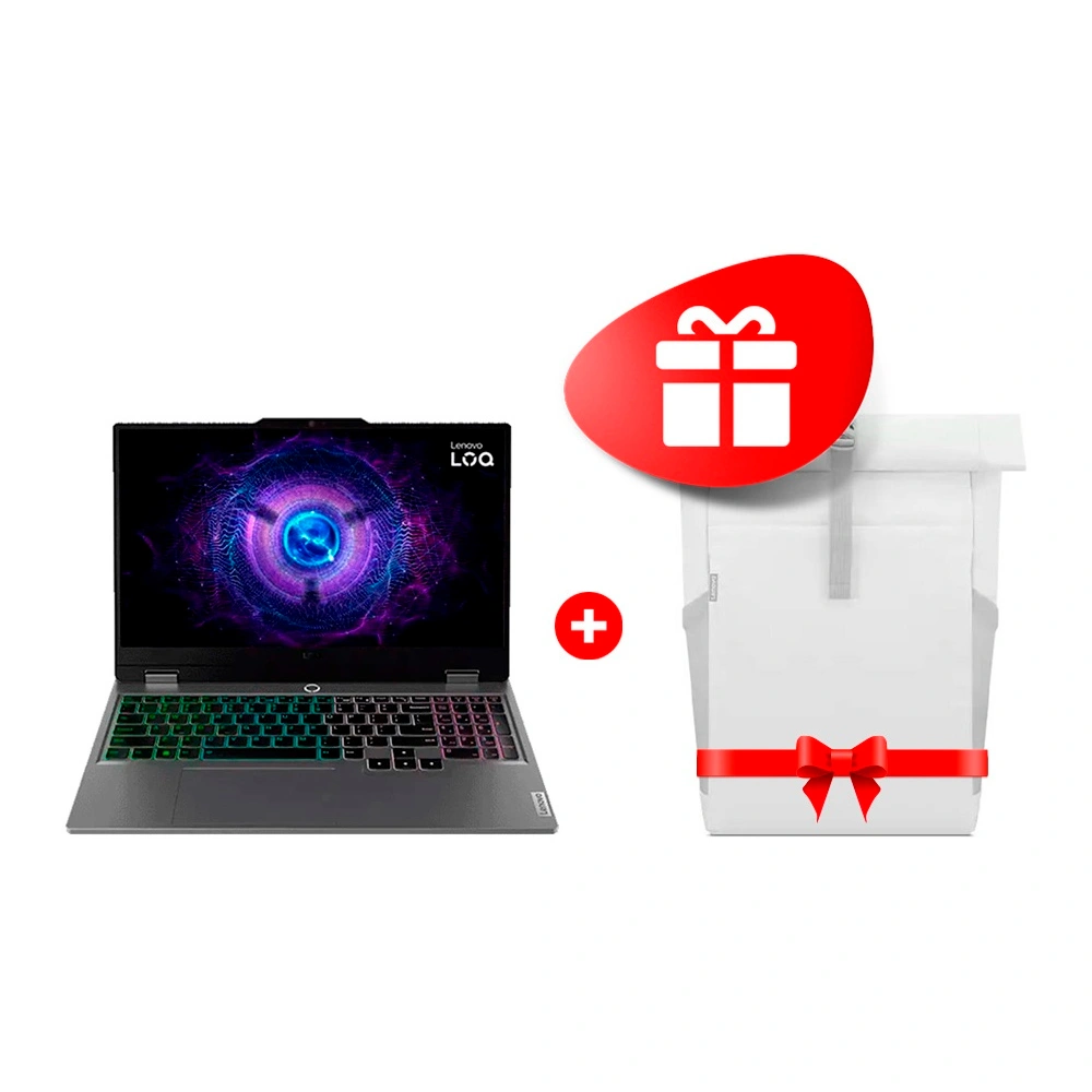 Комплект Ноутбук LENOVO LOQ 15IAX9 / 83GS00EPRK / I5165SG45N + Рюкзак для ноутбука Lenovo IdeaPad Gaming Modern Backpack White 