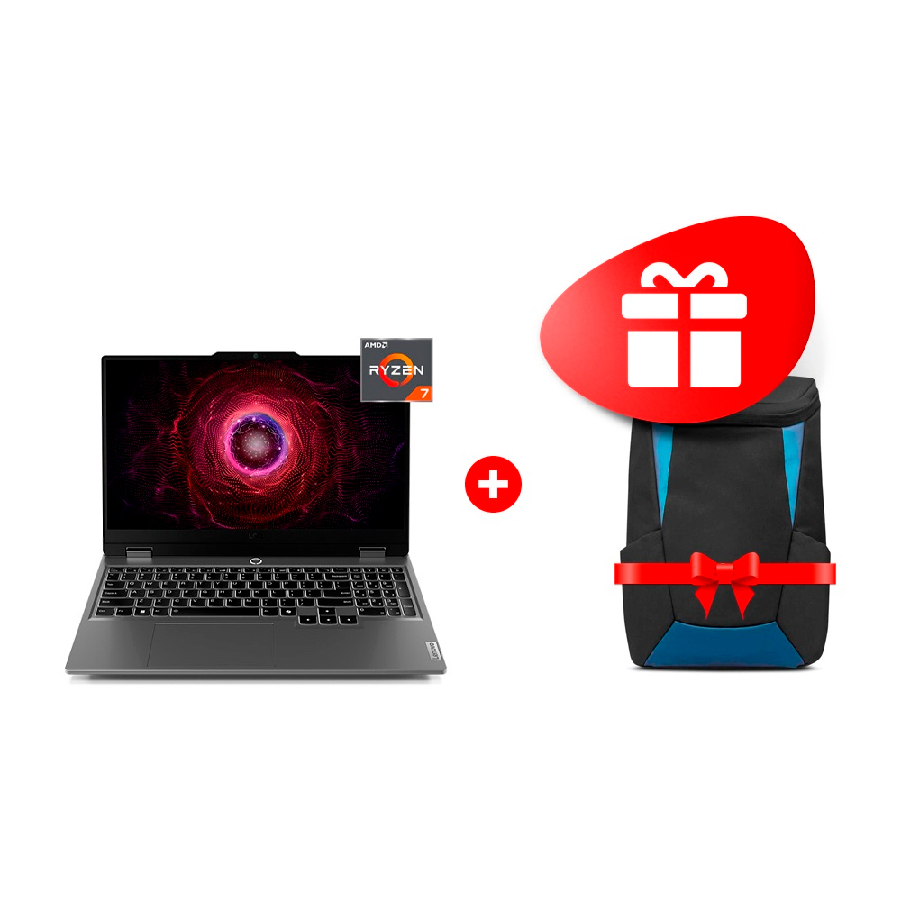 Комплект Ноутбук LENOVO LOQ 15ARP9 Ryzen 7 7435HS 24GB / SSD 1TB / GeForce RTX 4070 8GB / NO OS / 83JC00BRRK + Рюкзак для ноутбука Lenovo 15.6 IdeaPad Gaming Backpack  Комплект Ноутбук LENOVO LOQ 15ARP9 Ryzen 7 7435HS 24GB / SSD 1TB / GeForce RTX 4070 8GB / NO OS / 83JC00BRRK + Рюкзак для ноутбука Lenovo 15.6 IdeaPad Gaming Backpack