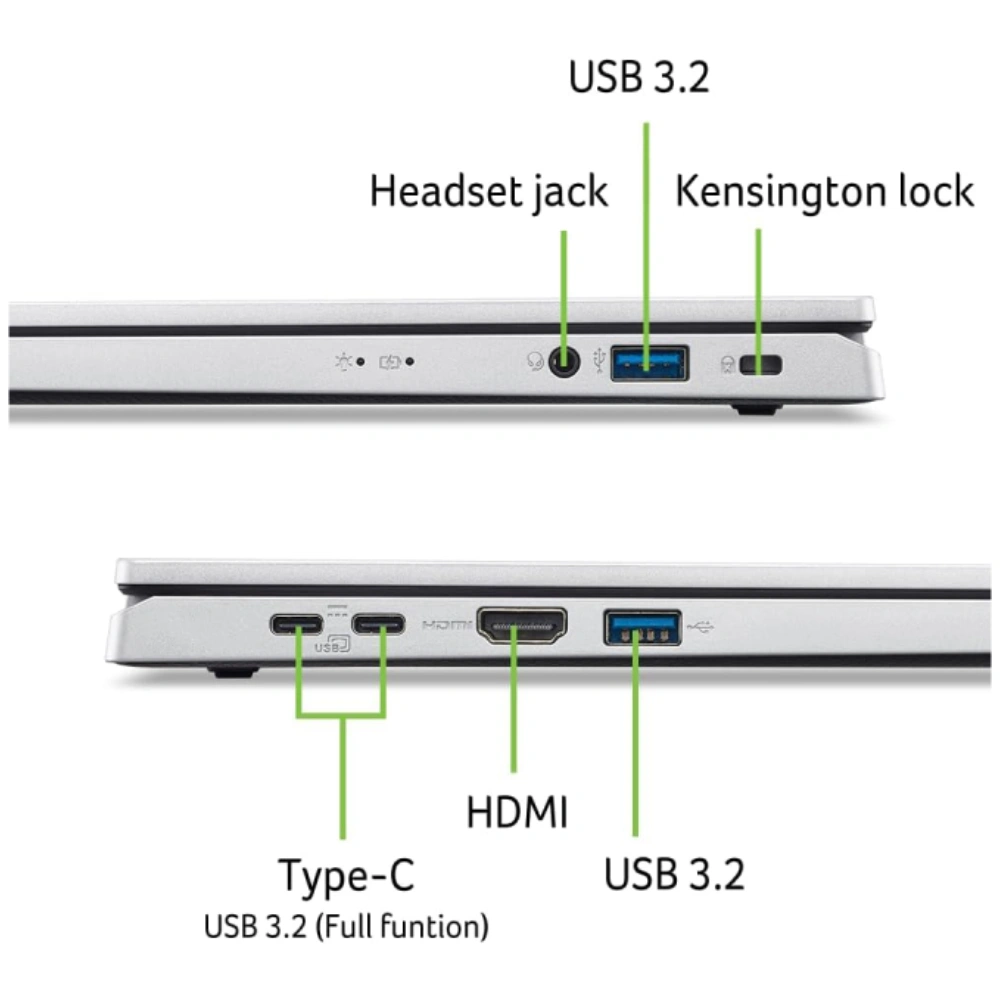 Ноутбук Acer Aspire Go 15 AMD Ryzen 5 7430U 8GB / SSD 512Gb / AMD Radeon Graphics / NO OS / NX.J7XER.001 / R585SUN - фото 9