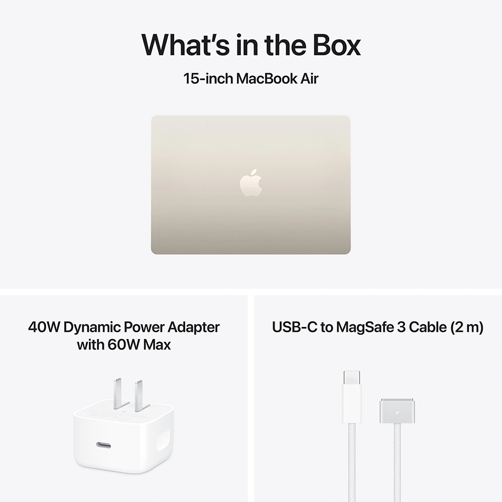 Ноутбук Apple MacBook Air 2026 M5 / 15" / 24GB / SSD 1TB /  MacOS / Starlight / MDVF4RU/A - фото 10