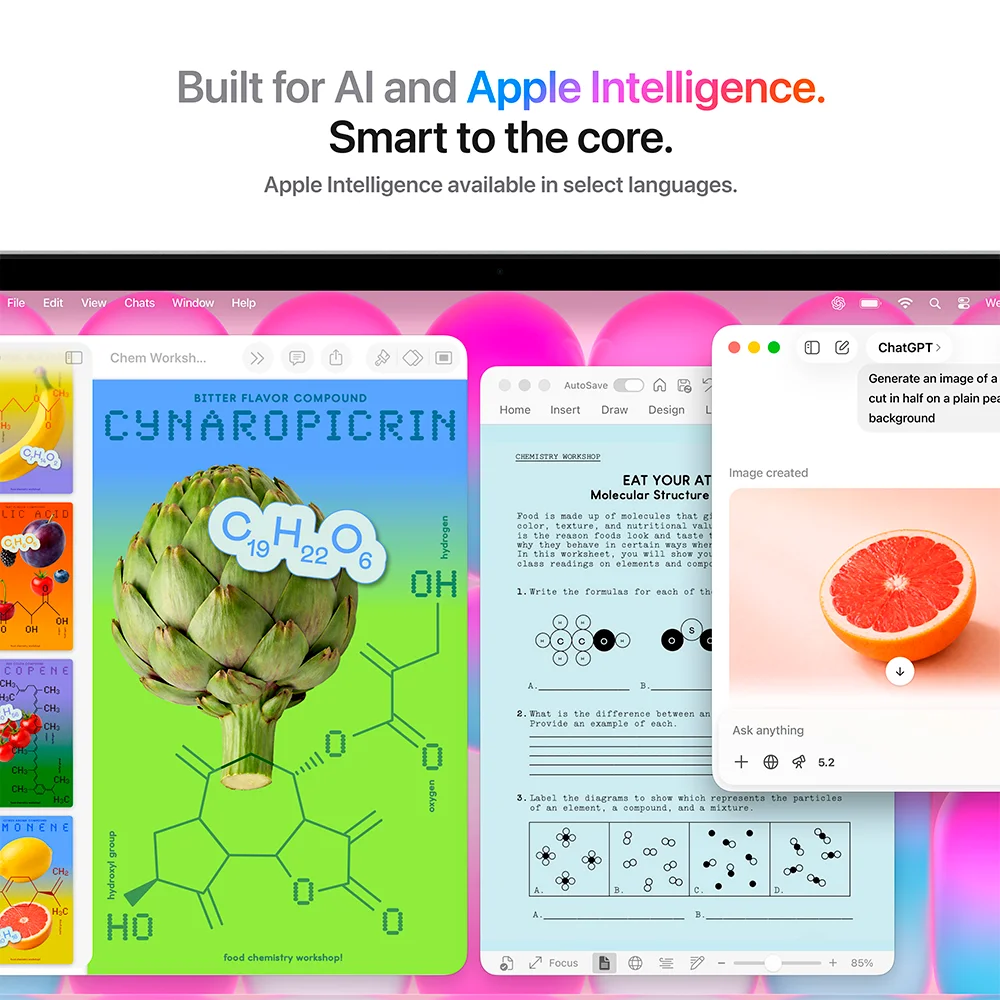 Ноутбук Apple MacBook Neo Apple A18 Pro chip with 6 / 13" / 8GB/ SSD 256GB / MacOS / Citrus / MHFD4RU/A - фото 7