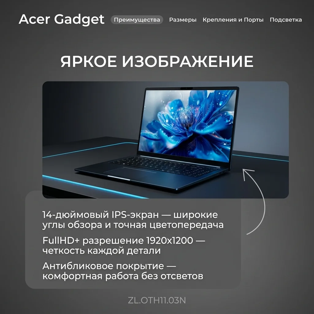 Acer Gadget ноутбугы ETBook Air M14H Ryzen 5 6600H 16 GB / SSD 512GB / AMD Radeon Graphics / Win 11 / ZL.OTH11.03N - фото 7