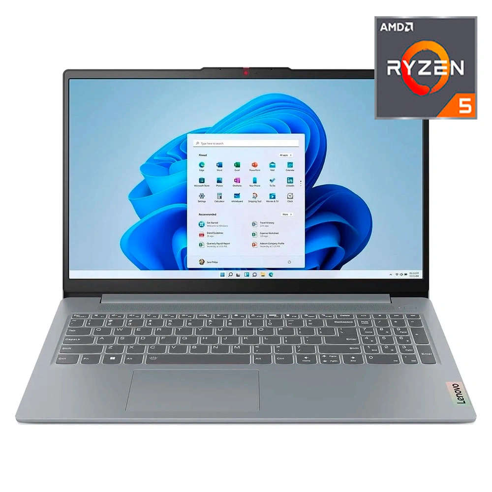 Ноутбук Lenovo IdeaPad Slim 3 15AMN8  Ryzen 5 40 16GB / SSD 1TB / Integrated AMD Radeon 610M Graphics / Win 11 Home / 82XQ01SMRK