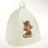 Банная шапка с детской термопечатью "Барсук"  - фото 3