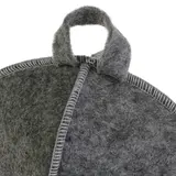 Шапка банная "Классическая" серая, войлок  - фото 3