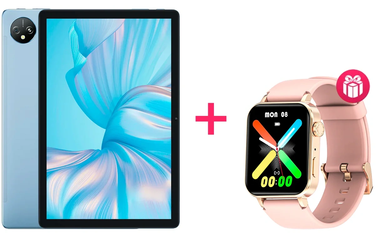 Планшет Blackview Tab 80 4G 10.1" 4/64Gb Blue + Смарт часы Blackview W10 Pink 