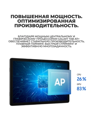 Планшет Samsung Galaxy Tab A11+ 5G 11" 6/128GB Gray - фото 6