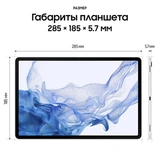 Планшет Samsung Galaxy Tab S8+ 12.4" 8/256GB LTE Silver (SM-X806) - фото 2