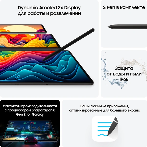 Планшет Samsung Galaxy Tab S9 Ultra 14.6" 5G 12/256GB Graphite - фото 13