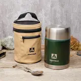 Термос "Арктика", 800 мл, вакуумный, с широким горлом, в чехле, зелёный  - фото 4