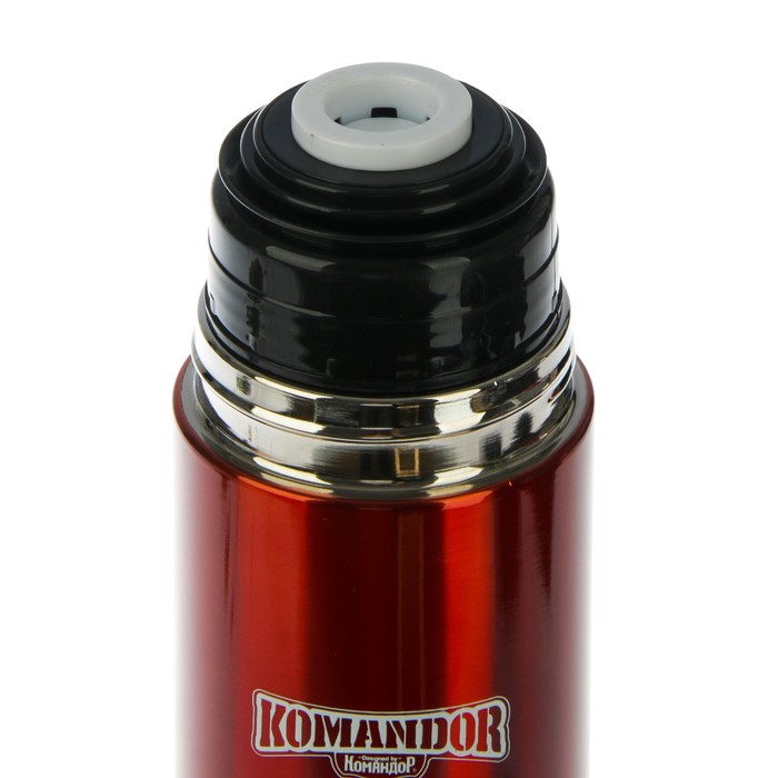 Термос вакуумный "Командор", 750 мл, бытовой, сохраняет тепло 24 ч, красный, 8х29 см 