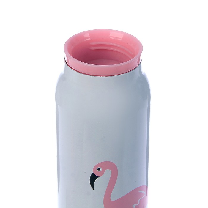 Термос "Розовый фламинго", 450 мл, сохраняет тепло 8 ч, микс, 7х21 см 