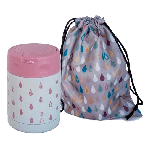 Термос Iris Barcelona Kids Drops 8370-IR 0,35л розовый  - фото 2