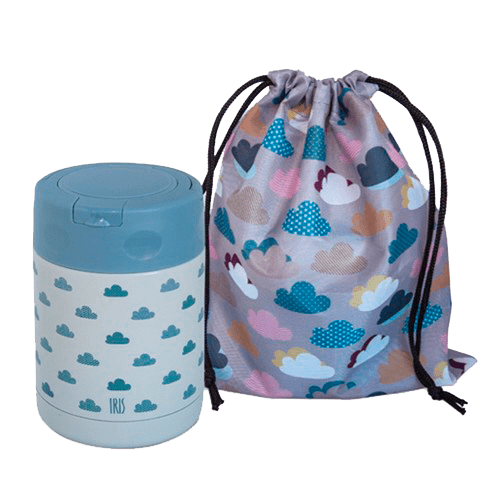 Термос Iris Barcelona Kids Clouds 8370-IA 0,35л голубой  - фото 2