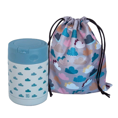 Термос Iris Barcelona Kids Clouds 8370-IA 0,35л голубой  - фото 2