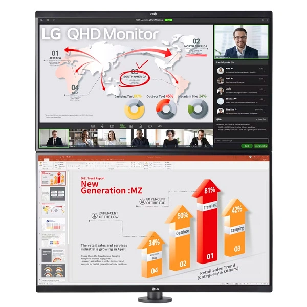 Монитор LG 27"Ergo Dual 27QP88D - фото 4