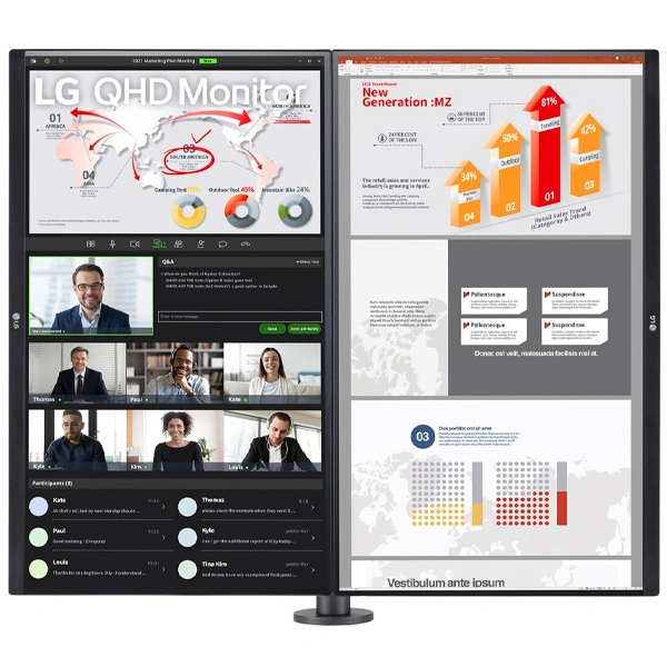 Монитор LG 27"Ergo Dual 27QP88D - фото 3