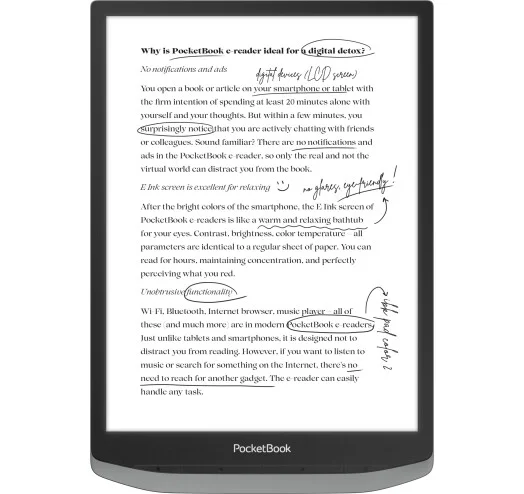 Электронная книга PocketBook InkPad X Pro PB1040D-M-WW 10.3" Mist Grey  - фото 3
