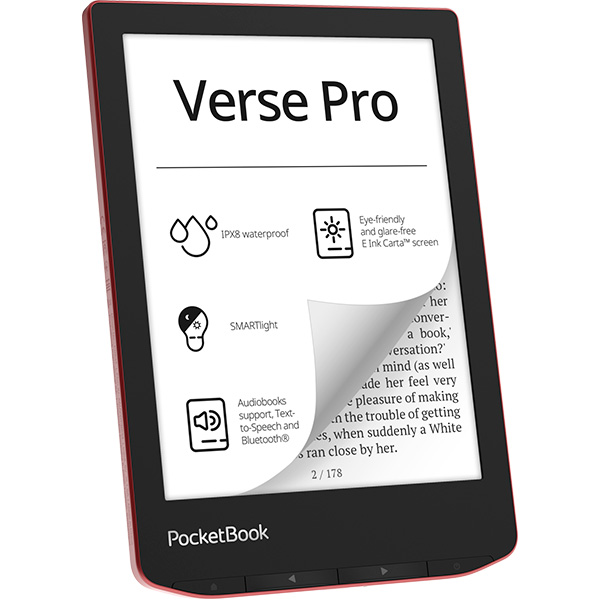 PocketBook электрондық кітабы PB634-3-CIS red