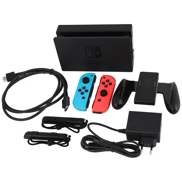 Игровая консоль Nintendo Switch (неоновый красный/неоновый синий) + Mario Kart 8 Deluxe - фото 2