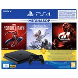 Игровая консоль Sony PlayStation 4 1TB GTS/HZD CE/SpiderMan/3M PS Plus RUS (CUH 2208B) - фото 4