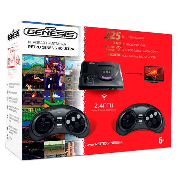 Игровая консоль Retro Genesis Sega ZD-06 HD Ultra + 225 игр - фото 2