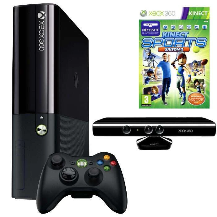 Игровая консоль Microsoft Xbox 360E 4 ГБ Kinect bundle+Sports 2 N7V-00012
