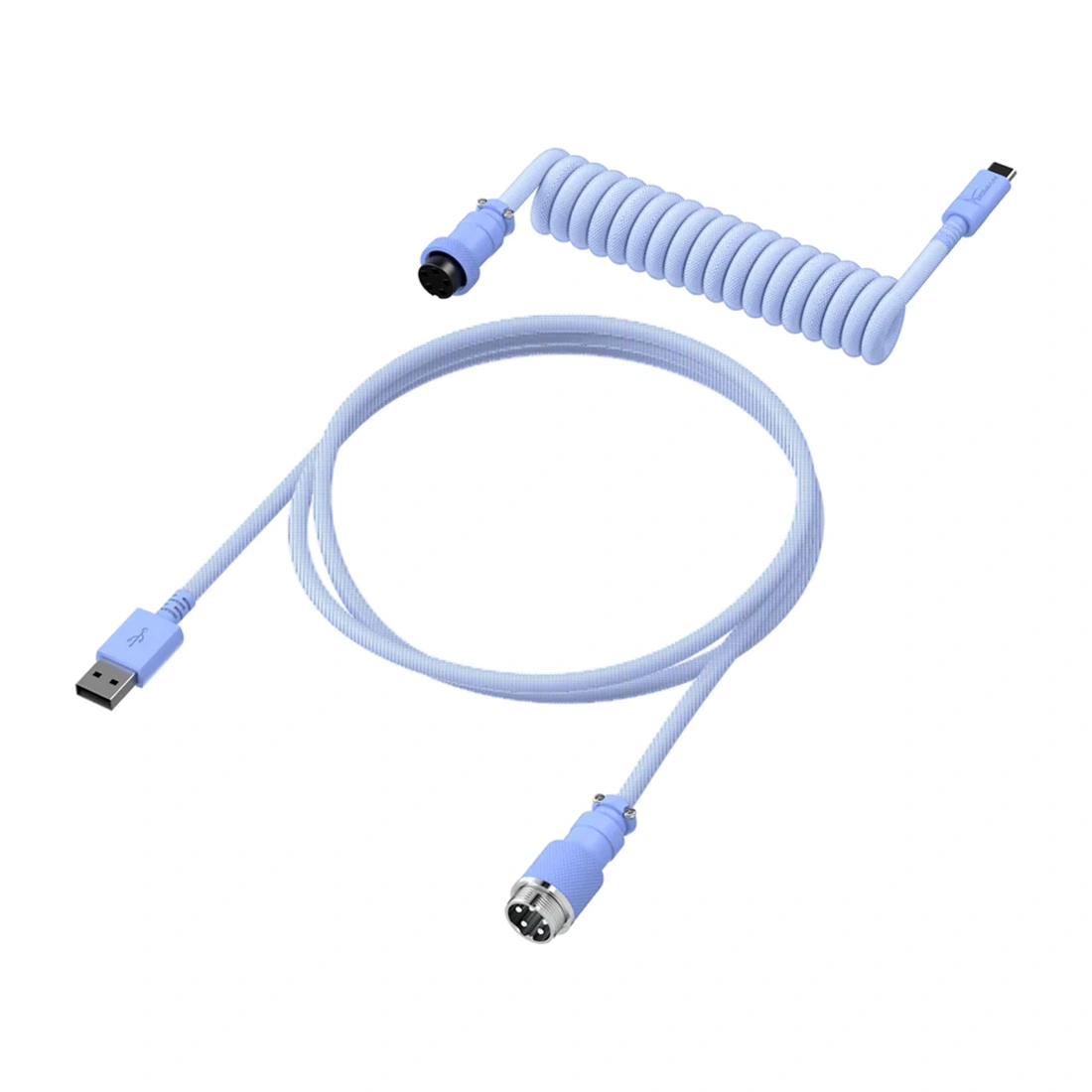 Провод для механической клавиатуры HyperX USB-C Coiled Cable Light Purple 6J682AA  - фото 5