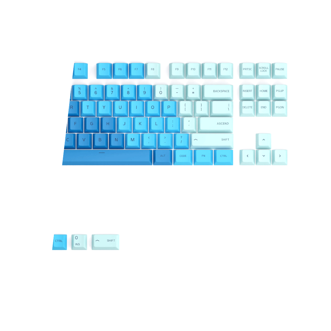 Набор кнопок на клавиатуру Glorious GPBT Keycaps Carribean Ocean (GLO-KC-GPBT-CO) 
