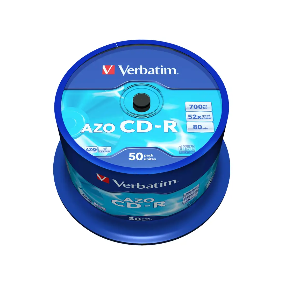 Диск CD-R Verbatim (43343) 700MB 50штук Незаписанный  - фото 2